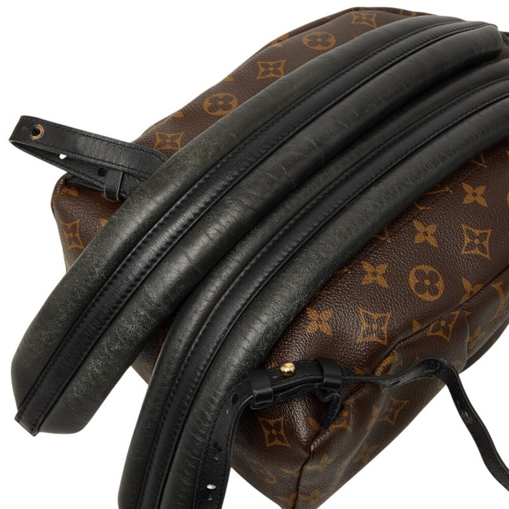 LOUIS VUITTON Black Monogram Leather Backpack - Picture 9 of 12